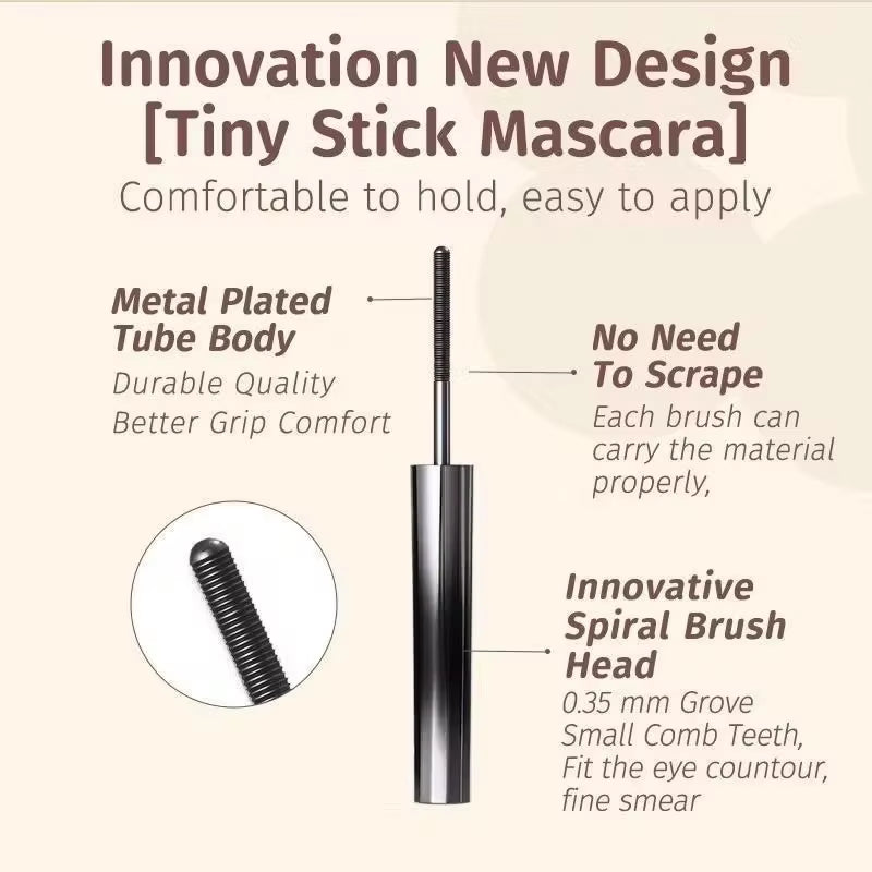 3D Curling Eyelash Mascara - Black & Brown, Lengthening, Waterproof, Smudge-Proof Formula