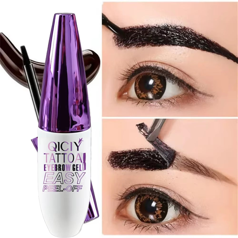 Long-Lasting Waterproof Eyebrow Gel Cream - Easy Peel-Off, Smudge-Proof, Sweat-Resistant Formula for Up to 3 Days