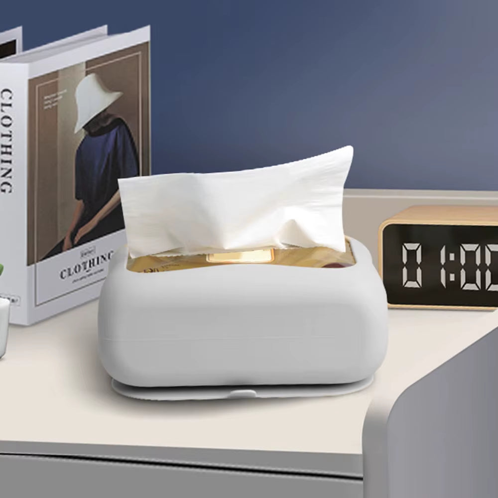 Silicone Tissue Box with Suction Cup - Stable and Large Capacity for Home and Vehicle Use