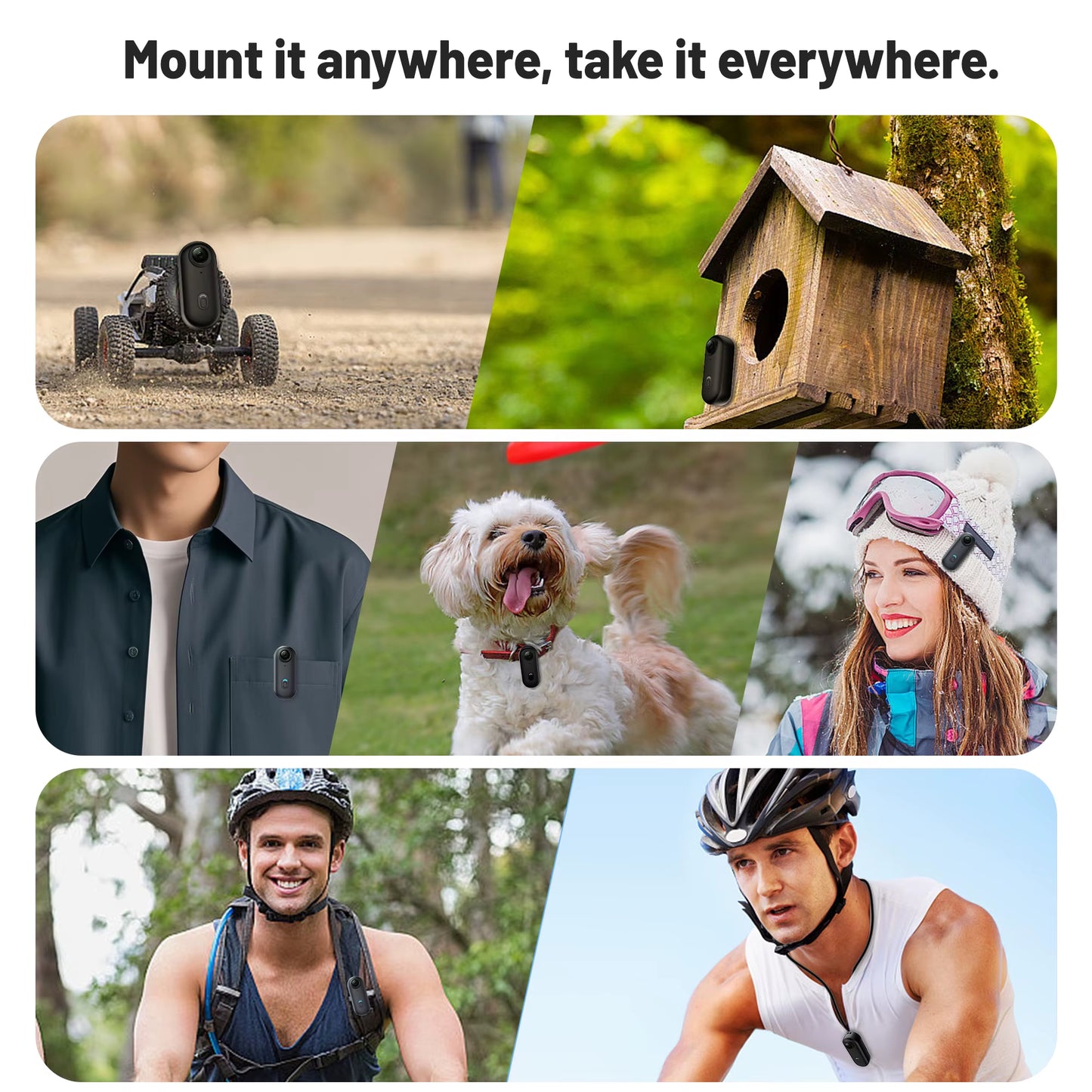 4K Mini Wearable Action Camera with Waterproof Case and WiFi for Cycling Vlogs