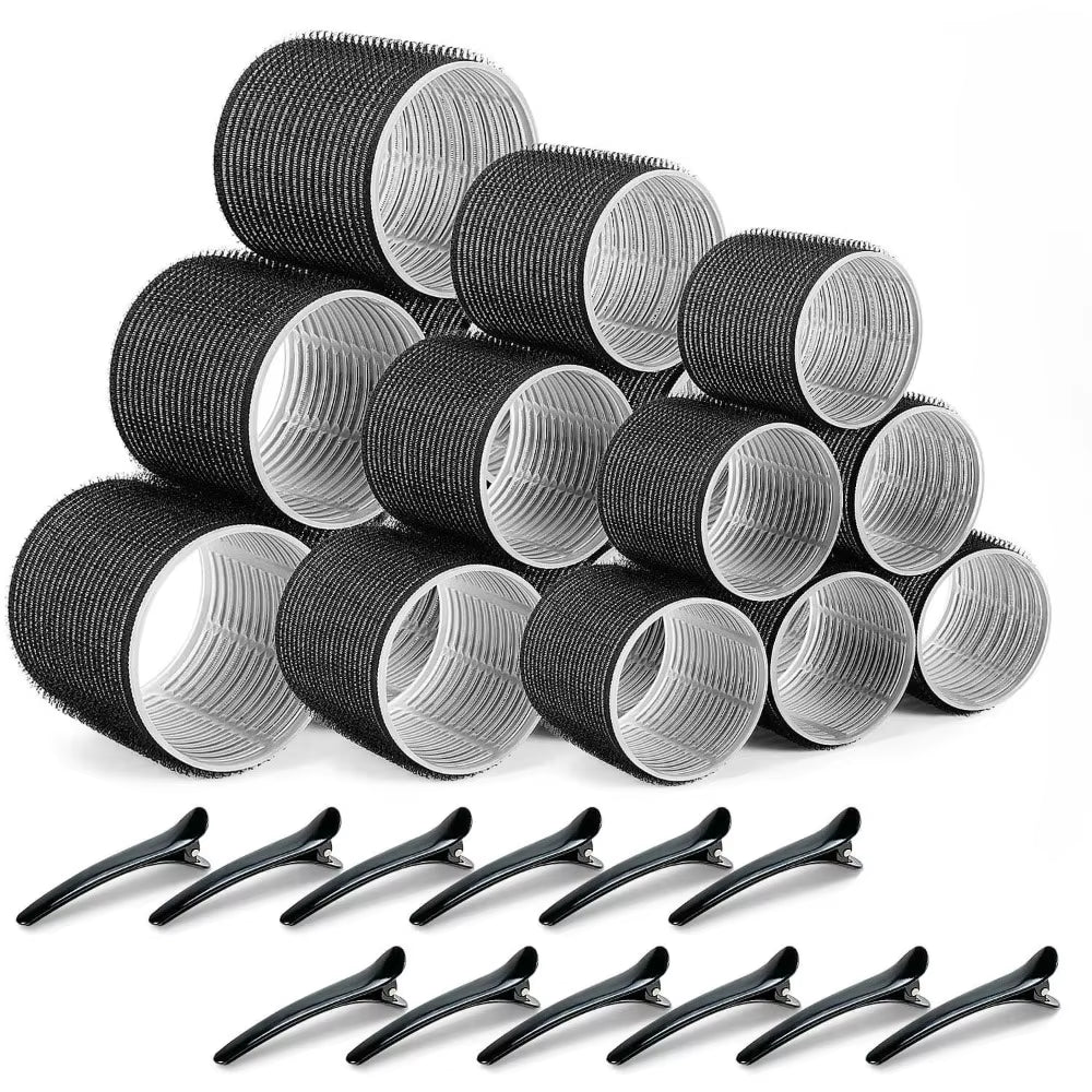 30-Piece Heatless Hair Styling Kit with Self-Grip Rollers and Clips for Effortless Natural Waves