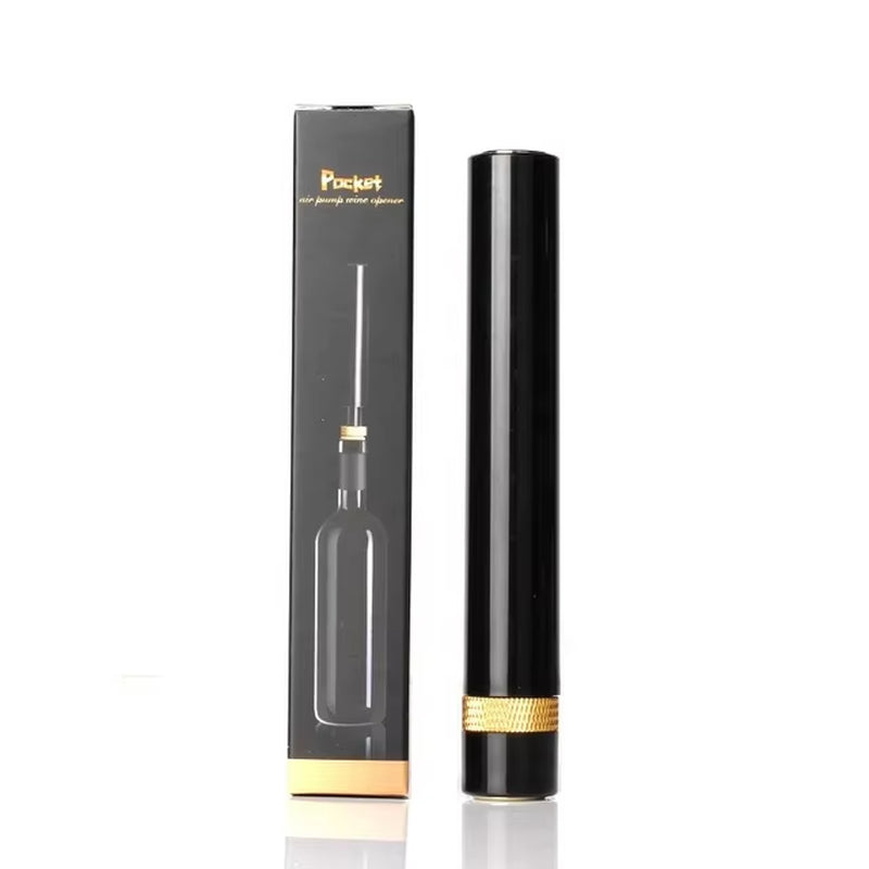 Portable Stainless Steel Air Pump Wine Bottle Opener - Pen Shape Corkscrew for Red Wine - Kitchen and Bar Accessories