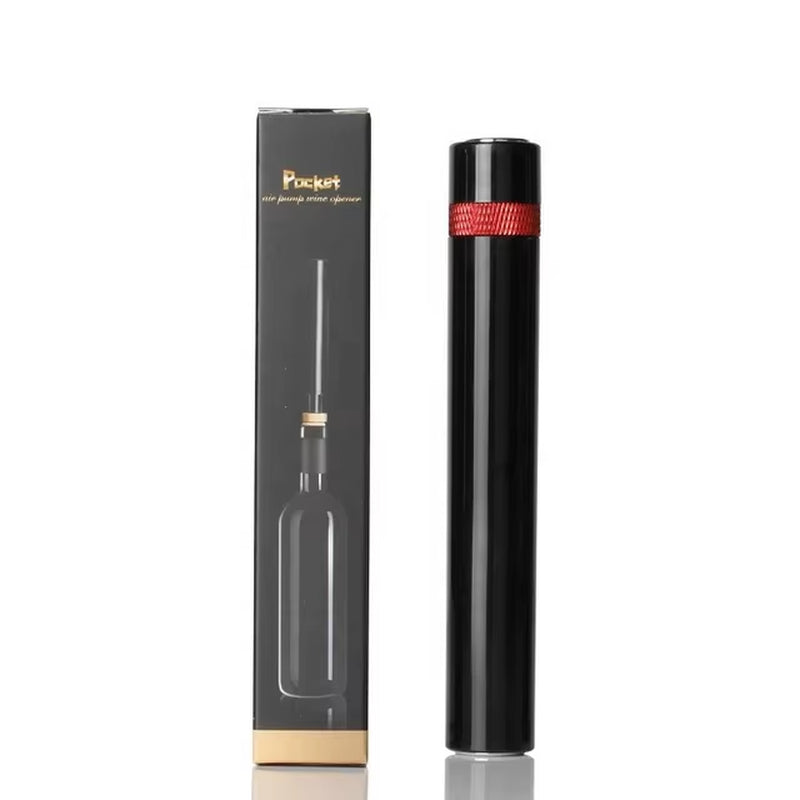 Portable Stainless Steel Air Pump Wine Bottle Opener - Pen Shape Corkscrew for Red Wine - Kitchen and Bar Accessories