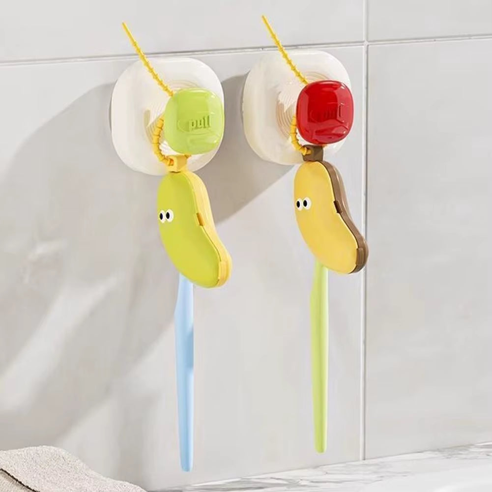 Portable Toothbrush Holder - Essential Travel Toothbrush Protective Cap with Cute Banana Design for Hiking and Camping, ABS Dust Cap Case