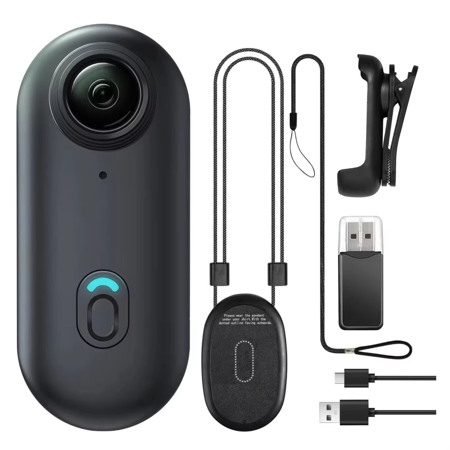 4K Mini Wearable Action Camera with Waterproof Case and WiFi for Cycling Vlogs