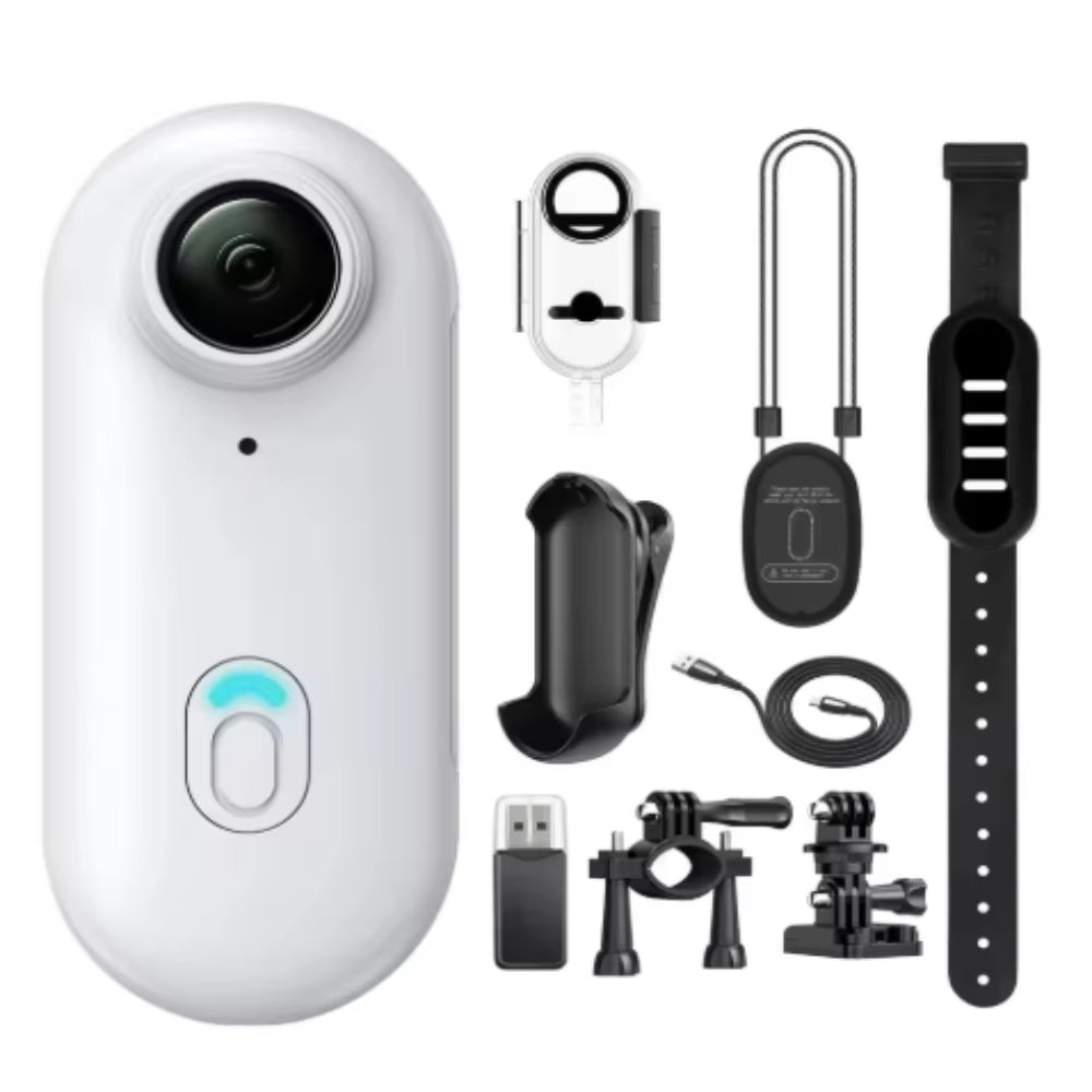 4K Mini Wearable Action Camera with Waterproof Case and WiFi for Cycling Vlogs