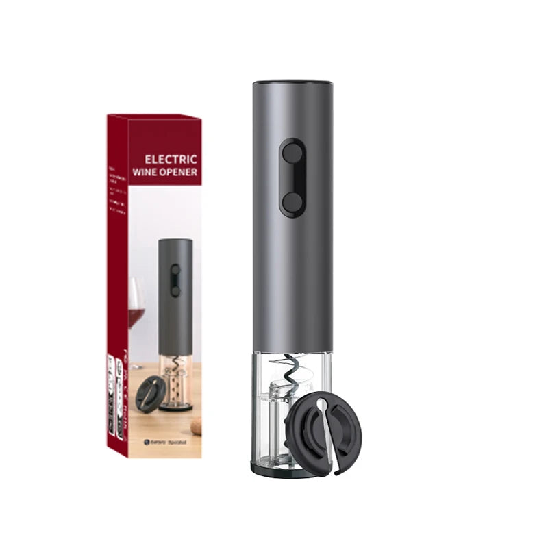 Electric Wine Opener Gift Set - Automatic Corkscrew with Foil Cutter and One-Click Operation for Kitchen, Bar, and Party Use