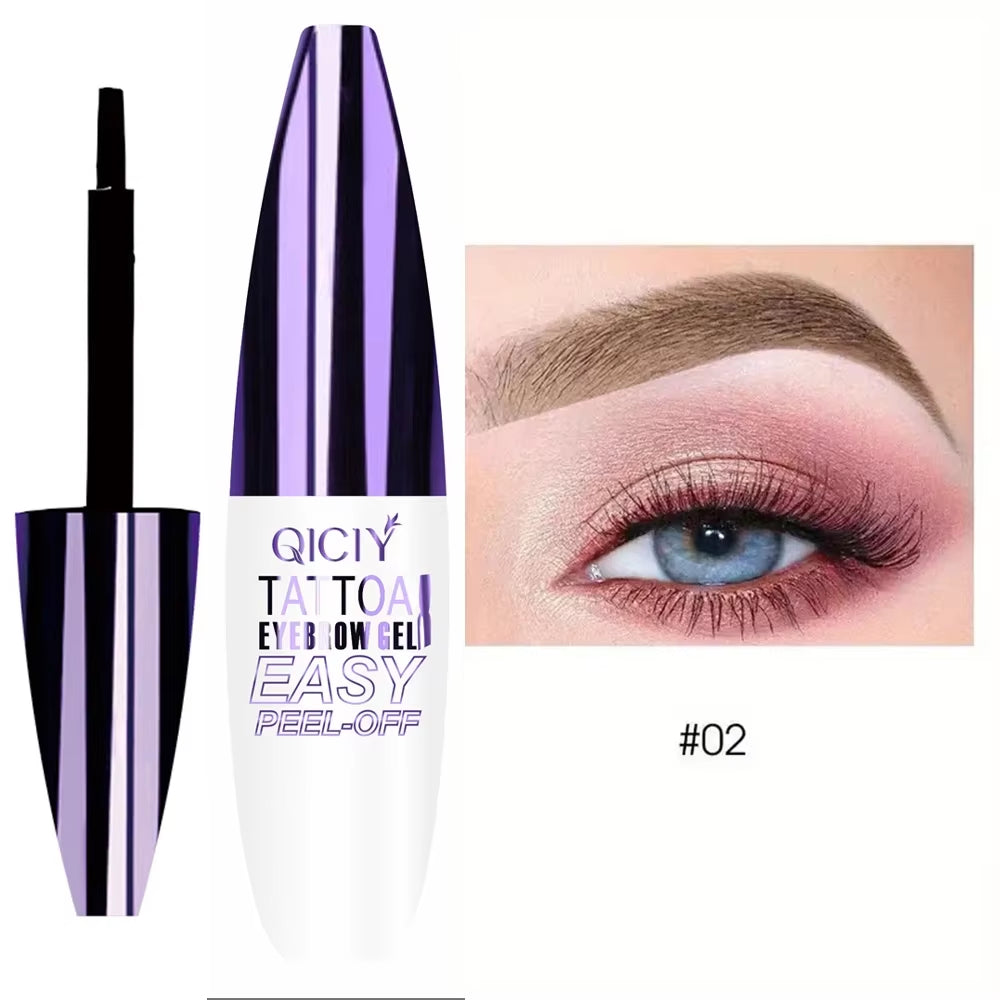 Long-Lasting Waterproof Eyebrow Gel Cream - Easy Peel-Off, Smudge-Proof, Sweat-Resistant Formula for Up to 3 Days