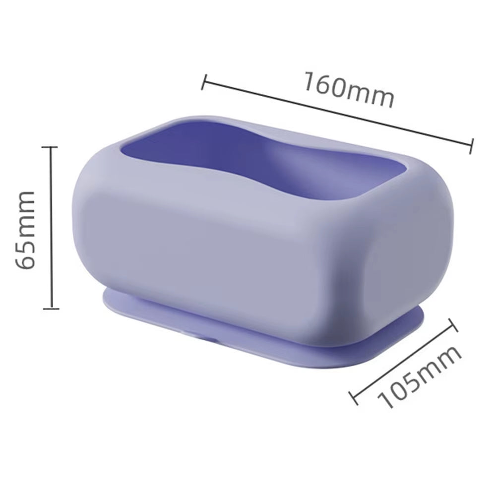 Silicone Tissue Box with Suction Cup - Stable and Large Capacity for Home and Vehicle Use