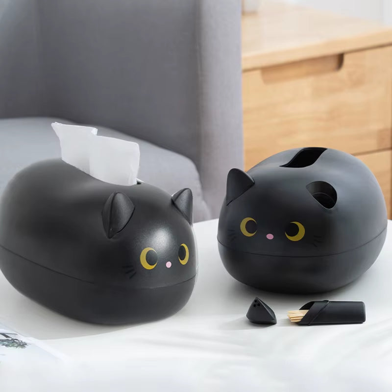 Nordic Style Cat Tissue Box - Elegant Napkin Storage and Toilet Paper Holder for Home Decor