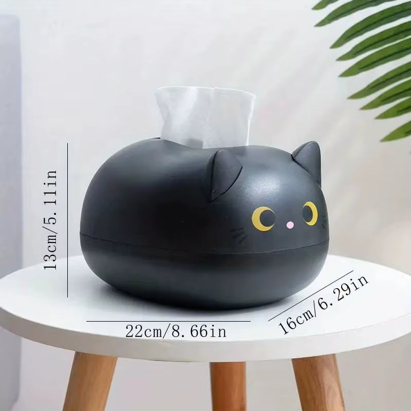 Nordic Style Cat Tissue Box - Elegant Napkin Storage and Toilet Paper Holder for Home Decor