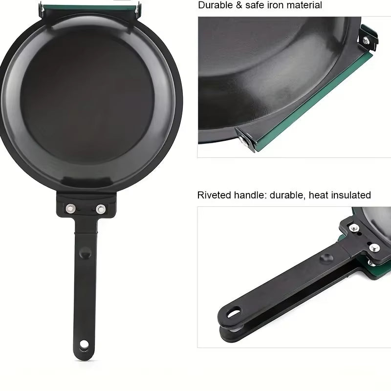 Double-Sided Non-Stick Frying Pan for Breakfast, Waffles, and Cakes - Essential Kitchen Accessory