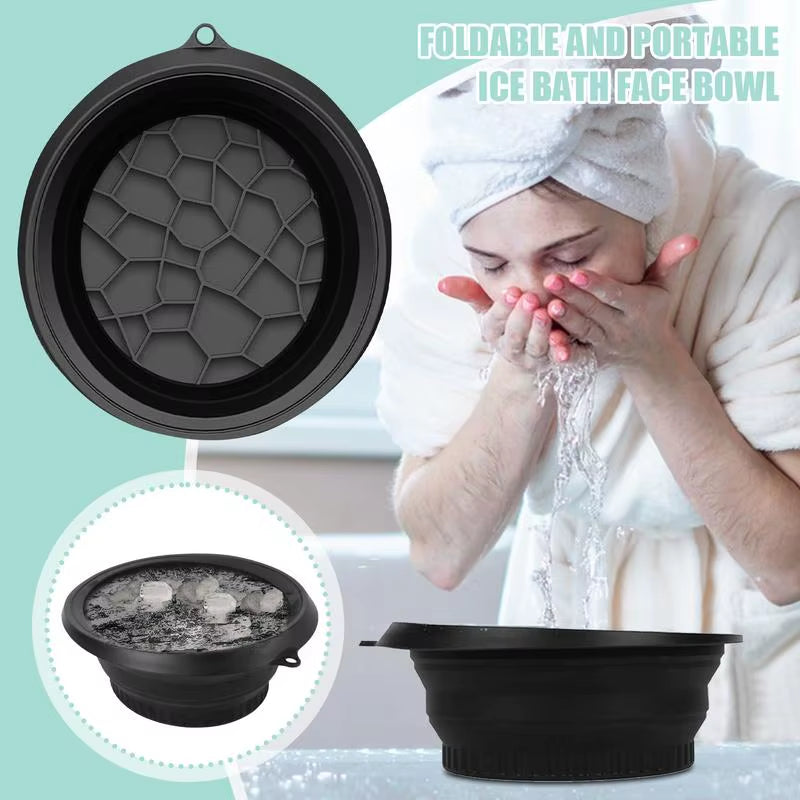 Portable Facial Ice Bath Bowl for Skin Care Treatments - Ideal for Home and Travel Use