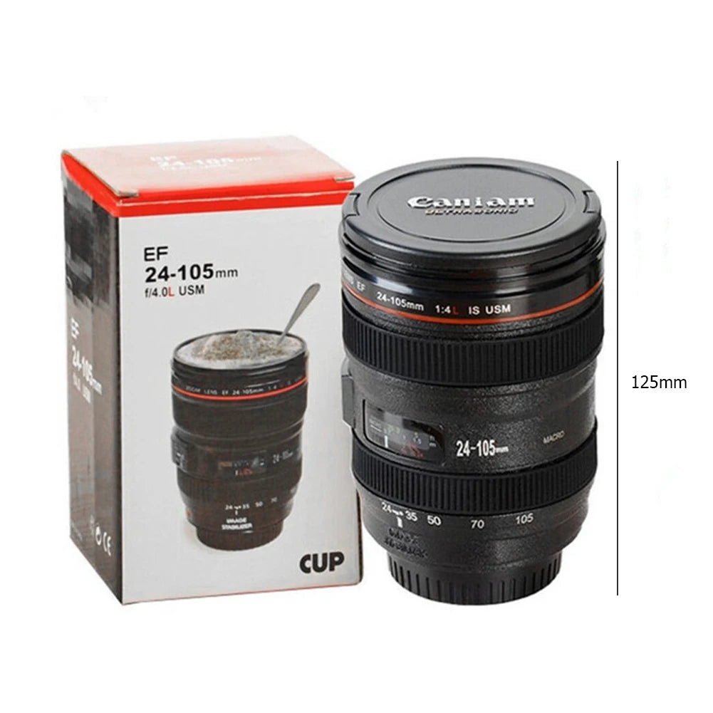 Creative Stainless Steel SLR Camera Lens Mug - Perfect Gift for Coffee Lovers (50-400ml)