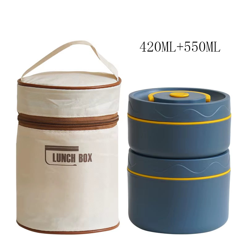 Professional Insulated Portable Lunch Box Set - Stackable Bento Box for Adults and Children, Ideal for School, Picnics, and Food Storage