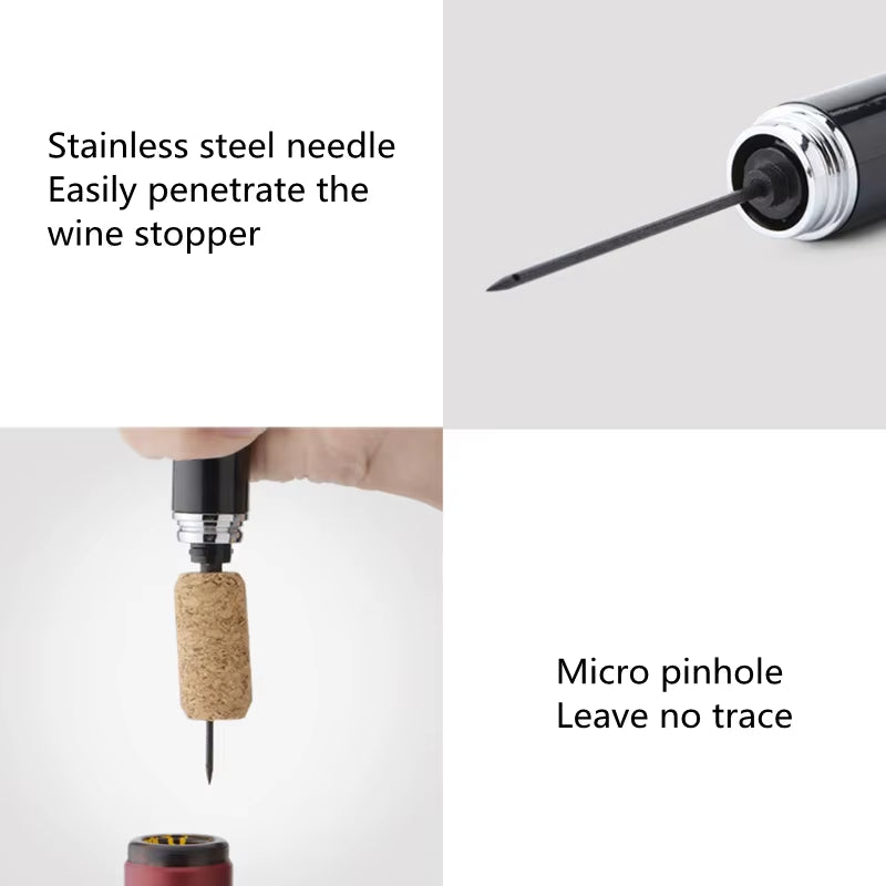 Portable Stainless Steel Air Pump Wine Bottle Opener - Pen Shape Corkscrew for Red Wine - Kitchen and Bar Accessories