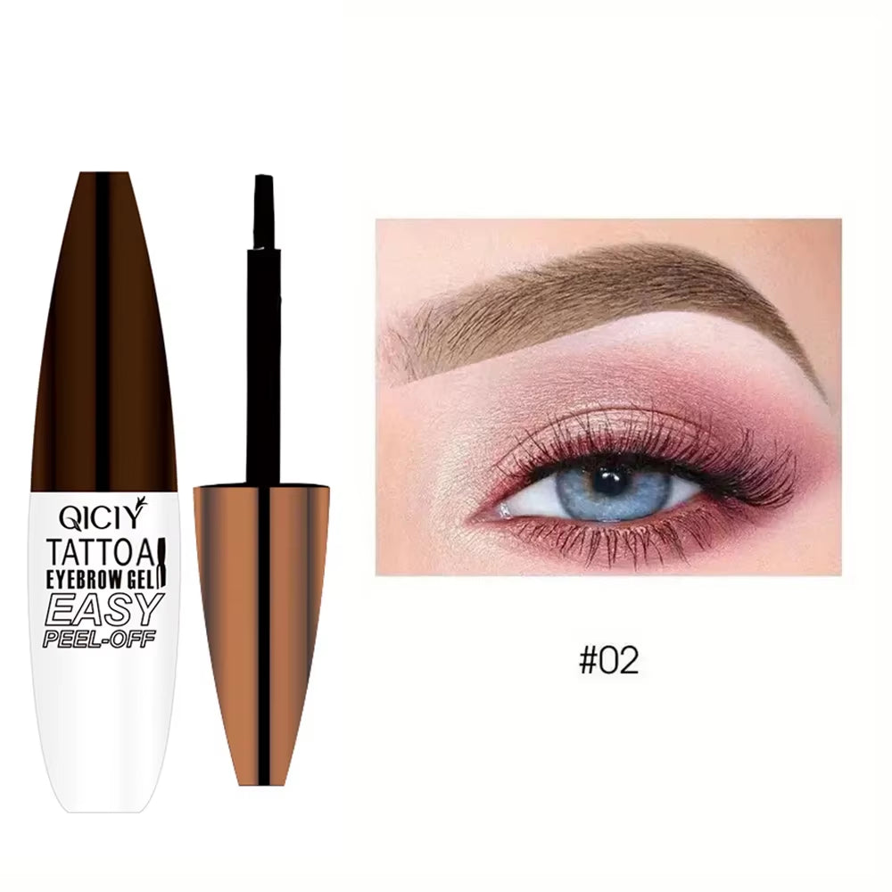 Long-Lasting Waterproof Eyebrow Gel Cream - Easy Peel-Off, Smudge-Proof, Sweat-Resistant Formula for Up to 3 Days