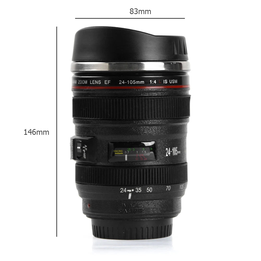 Creative Stainless Steel SLR Camera Lens Mug - Perfect Gift for Coffee Lovers (50-400ml)