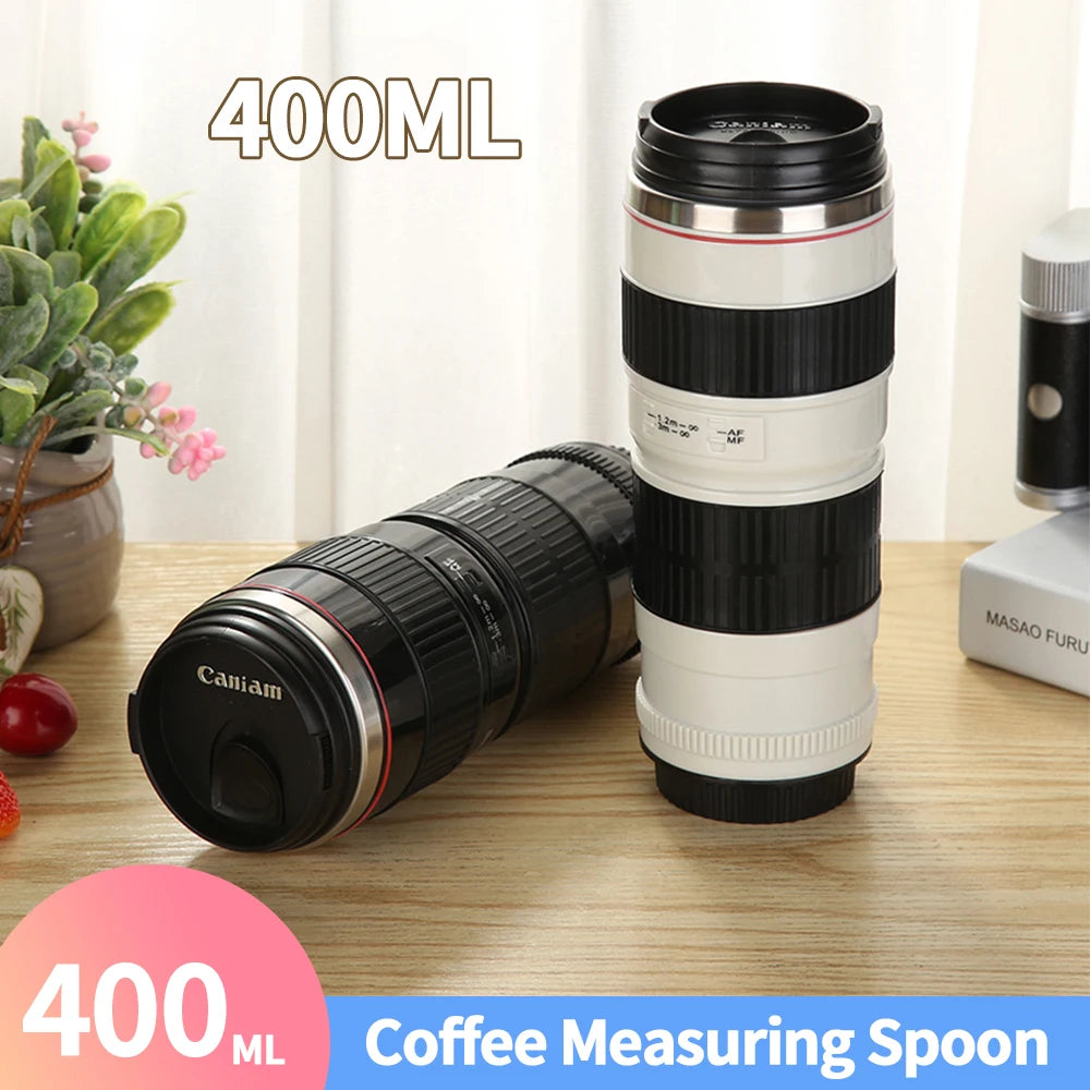 Creative Stainless Steel SLR Camera Lens Mug - Perfect Gift for Coffee Lovers (50-400ml)