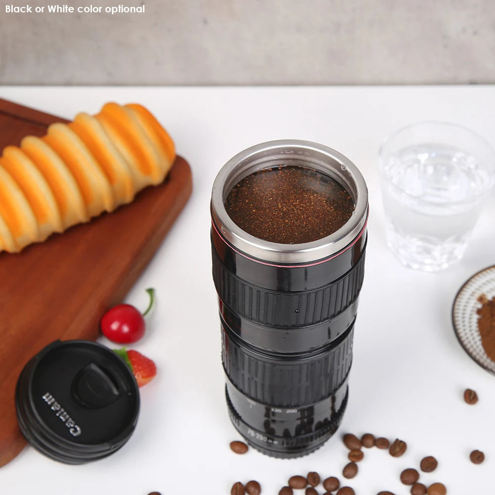Creative Stainless Steel SLR Camera Lens Mug - Perfect Gift for Coffee Lovers (50-400ml)