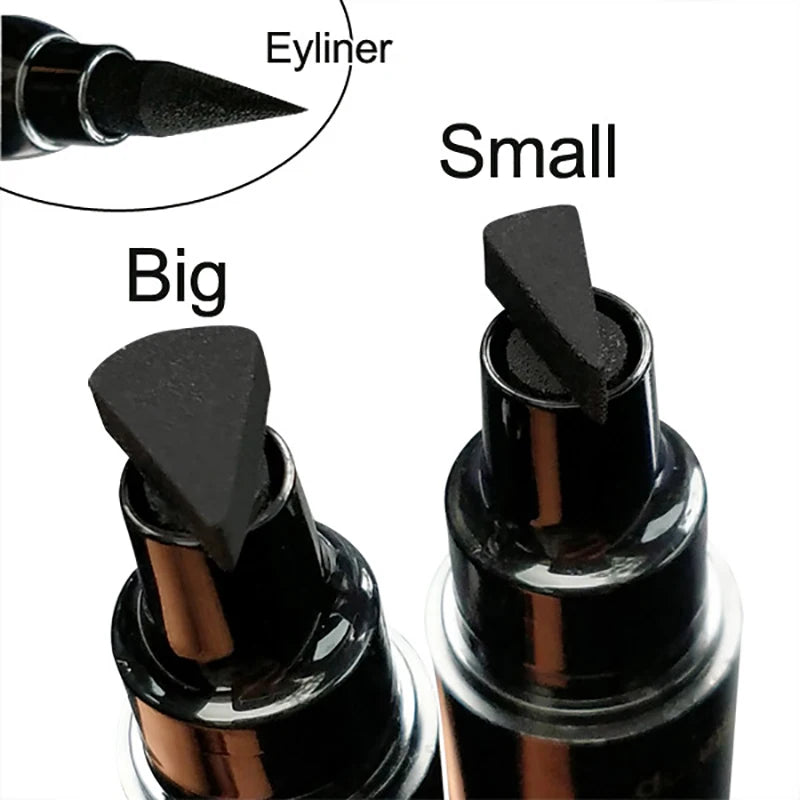 Professional Waterproof Liquid Eyeliner Pen - Fast Drying Black Double-Ended Cosmetic Eyeliner