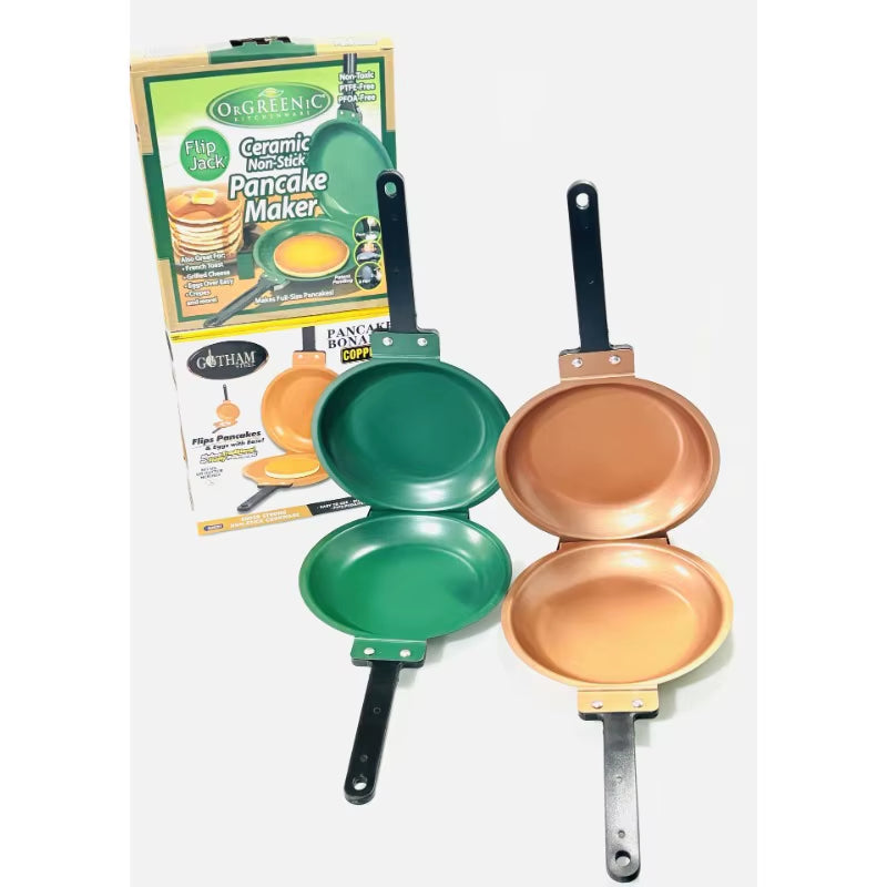 Double-Sided Non-Stick Frying Pan for Breakfast, Waffles, and Cakes - Essential Kitchen Accessory