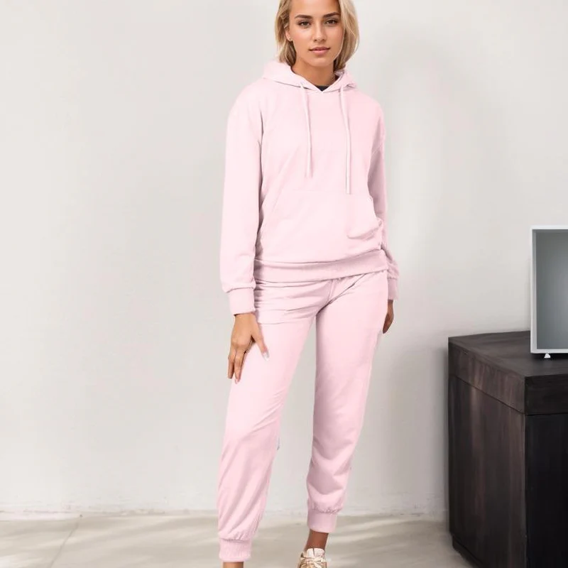 Stylish RED Marine Women's Hoodie Set - Comfortable Bridal Wear & Fashionable Long Sleeve Overalls