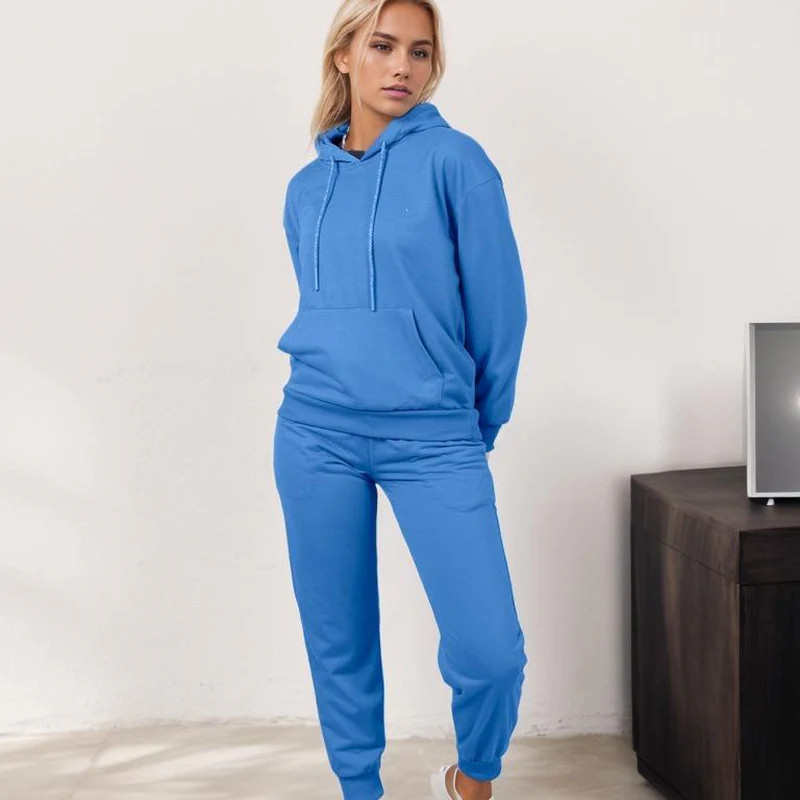 Stylish RED Marine Women's Hoodie Set - Comfortable Bridal Wear & Fashionable Long Sleeve Overalls