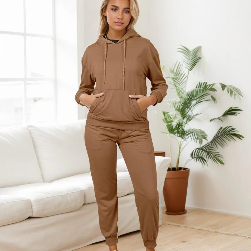 Stylish RED Marine Women's Hoodie Set - Comfortable Bridal Wear & Fashionable Long Sleeve Overalls