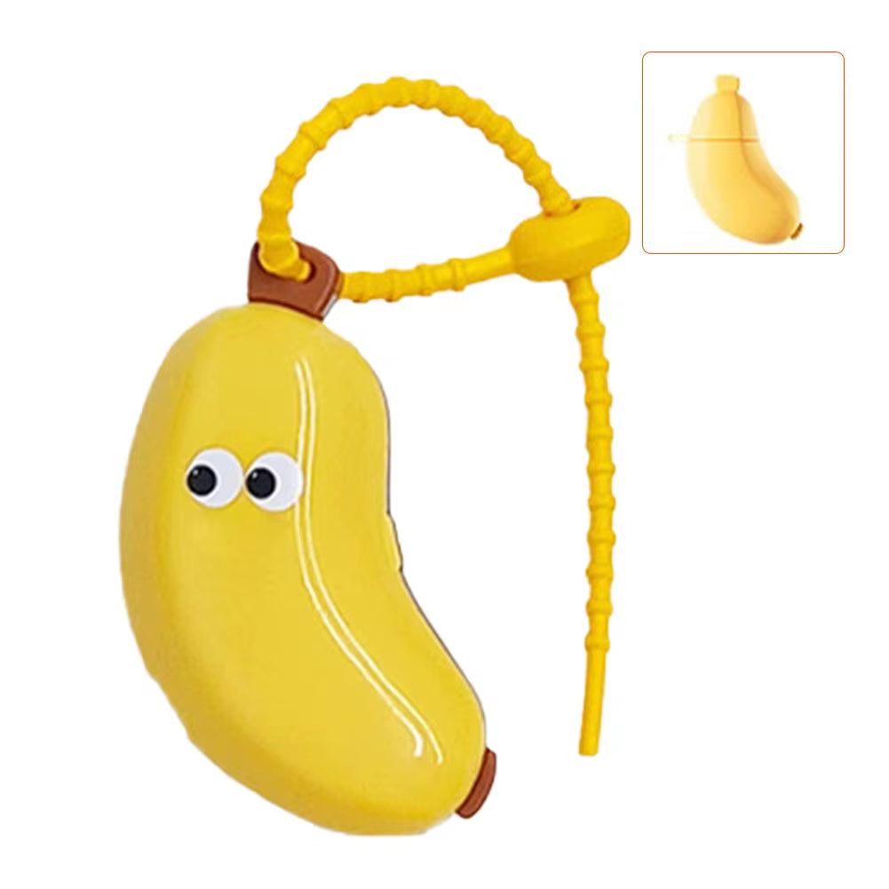 Portable Toothbrush Holder - Essential Travel Toothbrush Protective Cap with Cute Banana Design for Hiking and Camping, ABS Dust Cap Case