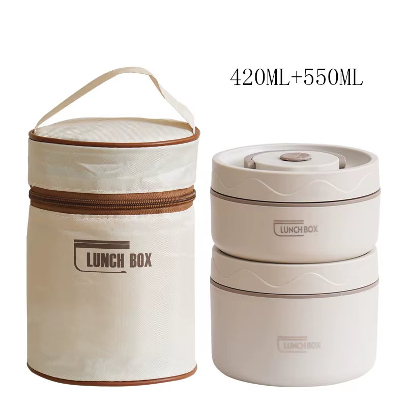 Professional Insulated Portable Lunch Box Set - Stackable Bento Box for Adults and Children, Ideal for School, Picnics, and Food Storage
