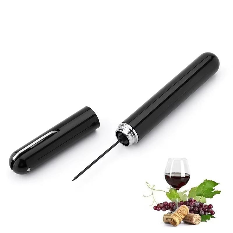 Portable Stainless Steel Air Pump Wine Bottle Opener - Pen Shape Corkscrew for Red Wine - Kitchen and Bar Accessories