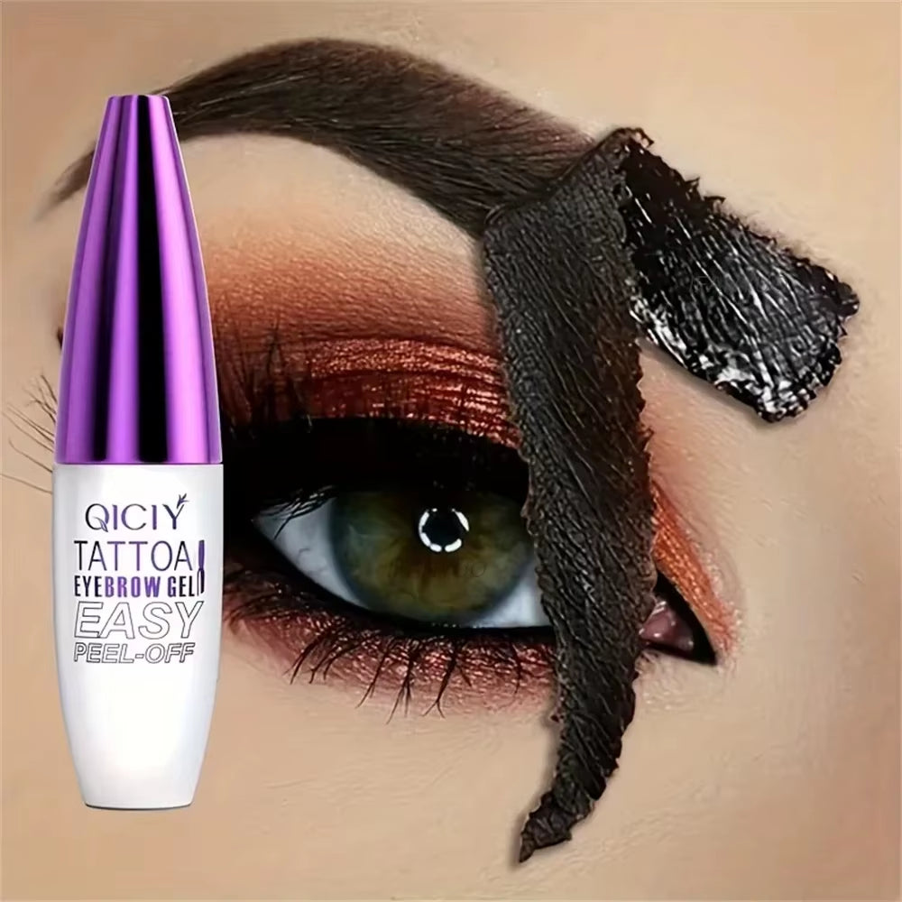 Long-Lasting Waterproof Eyebrow Gel Cream - Easy Peel-Off, Smudge-Proof, Sweat-Resistant Formula for Up to 3 Days