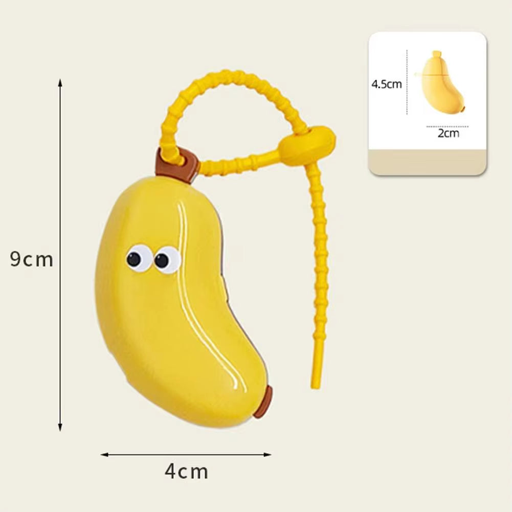 Portable Toothbrush Holder - Essential Travel Toothbrush Protective Cap with Cute Banana Design for Hiking and Camping, ABS Dust Cap Case