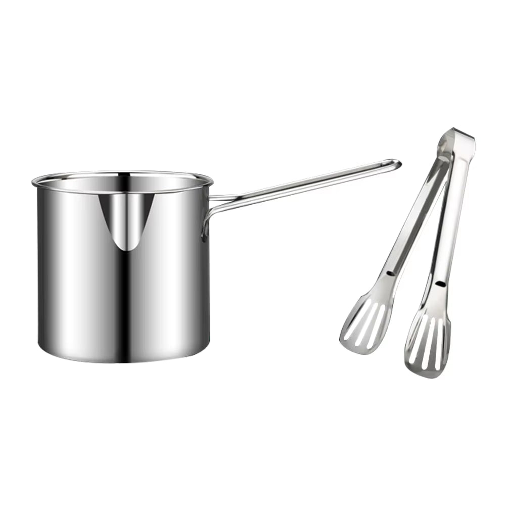 304 Stainless Steel Deep Frying Pot with Strainer - Professional Tempura Fryer for French Fries and Chicken Cooking Tools