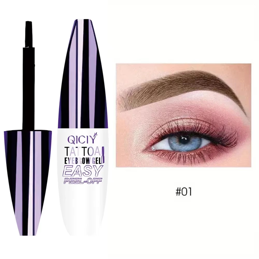 Long-Lasting Waterproof Eyebrow Gel Cream - Easy Peel-Off, Smudge-Proof, Sweat-Resistant Formula for Up to 3 Days