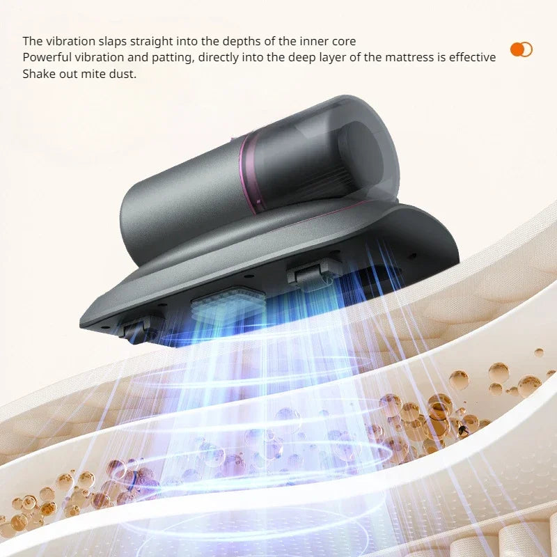 2024 High-Power Handheld Mite Removal Vacuum Cleaner - 12000PA for Mattresses, Sofas, and Beds with Easy Detachable Filter