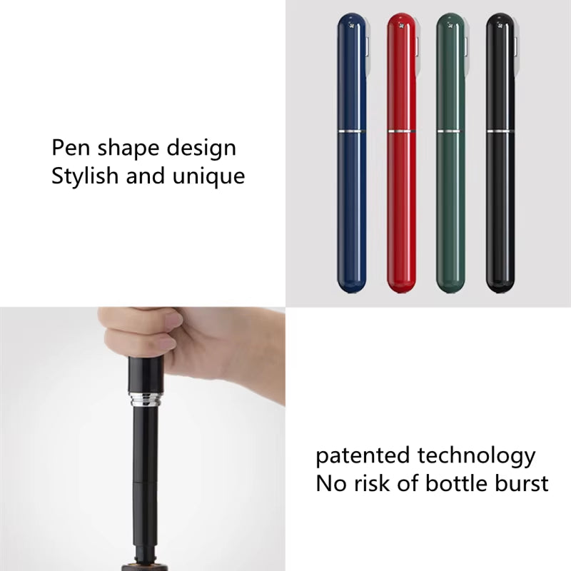 Portable Stainless Steel Air Pump Wine Bottle Opener - Pen Shape Corkscrew for Red Wine - Kitchen and Bar Accessories