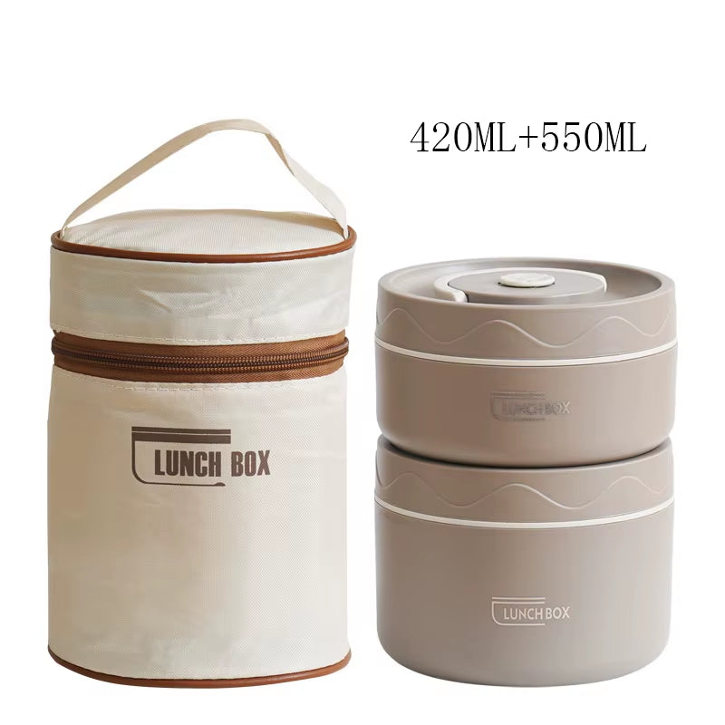 Professional Insulated Portable Lunch Box Set - Stackable Bento Box for Adults and Children, Ideal for School, Picnics, and Food Storage