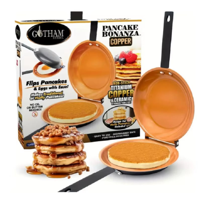 Double-Sided Non-Stick Frying Pan for Breakfast, Waffles, and Cakes - Essential Kitchen Accessory