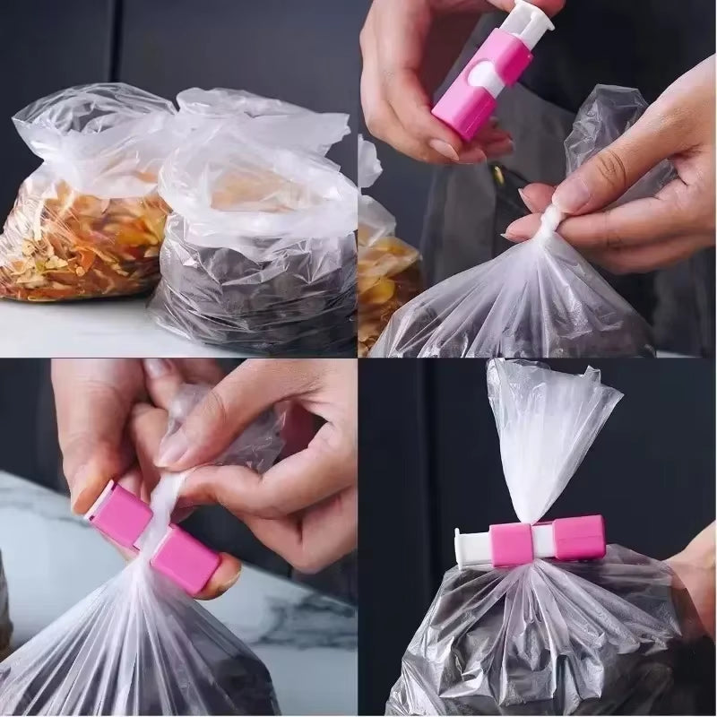 12-Pack Reusable Squeeze Bread Bag Clips - Fresh Food Seal Plastic Clips for Snack Storage in Home Kitchen