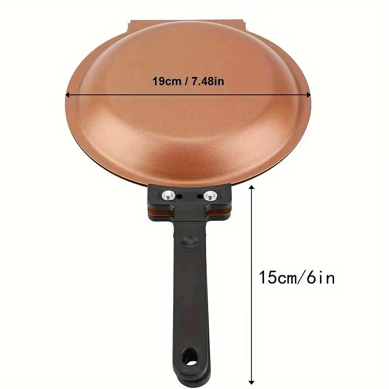 Double-Sided Non-Stick Frying Pan for Breakfast, Waffles, and Cakes - Essential Kitchen Accessory