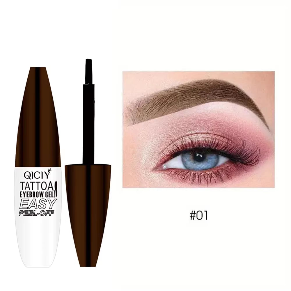 Long-Lasting Waterproof Eyebrow Gel Cream - Easy Peel-Off, Smudge-Proof, Sweat-Resistant Formula for Up to 3 Days