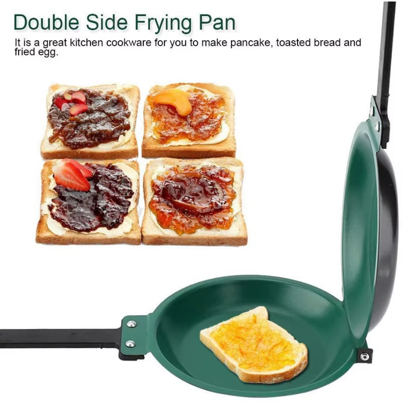 Double-Sided Non-Stick Frying Pan for Breakfast, Waffles, and Cakes - Essential Kitchen Accessory