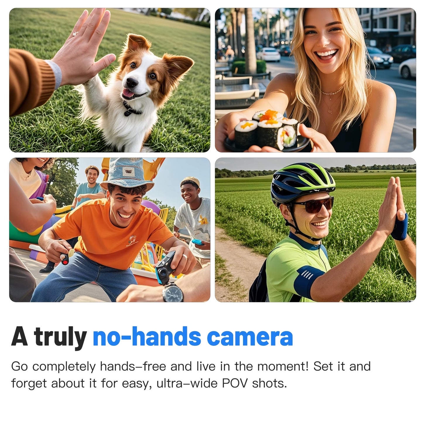 4K Mini Wearable Action Camera with Waterproof Case and WiFi for Cycling Vlogs