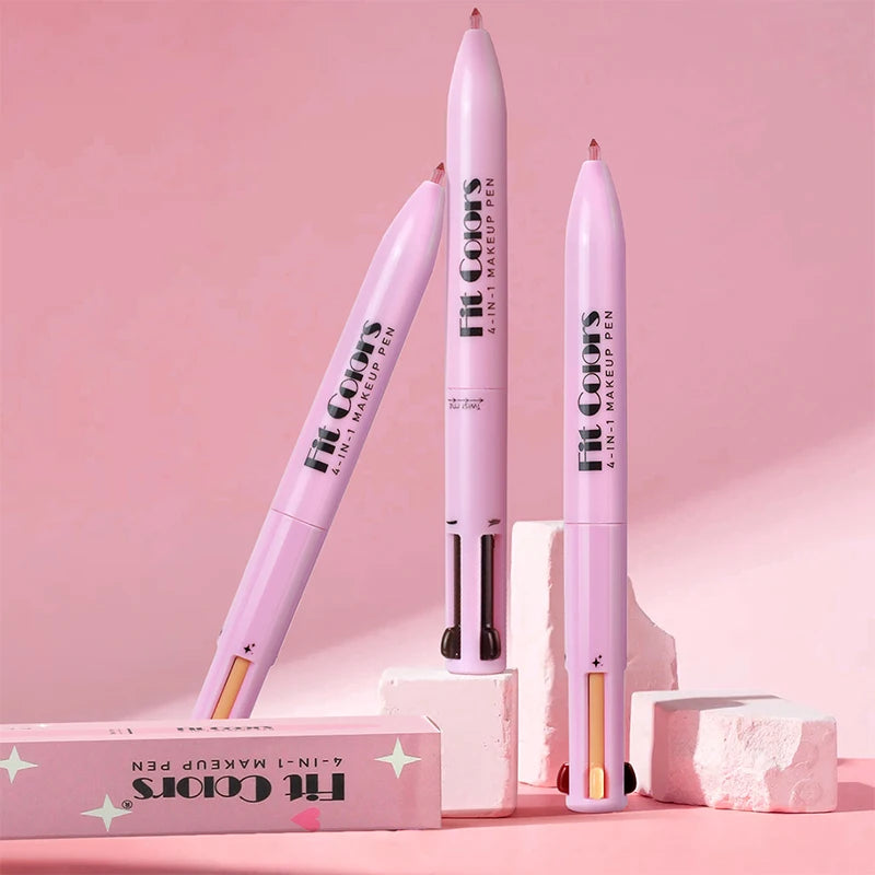 4-in-1 Multifunctional Makeup Pen: Lip Liner, Highlighter, and Eyebrow Pencil