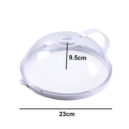 Transparent Microwave Food Splash Cover with Handle - Household Oven Heating Accessory