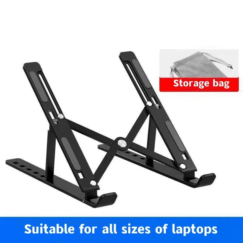 Portable Aluminum Laptop Stand - Foldable Notebook Support Bracket for MacBook Air and Pro Accessories