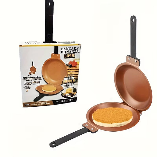 Double-Sided Non-Stick Frying Pan for Breakfast, Waffles, and Cakes - Essential Kitchen Accessory