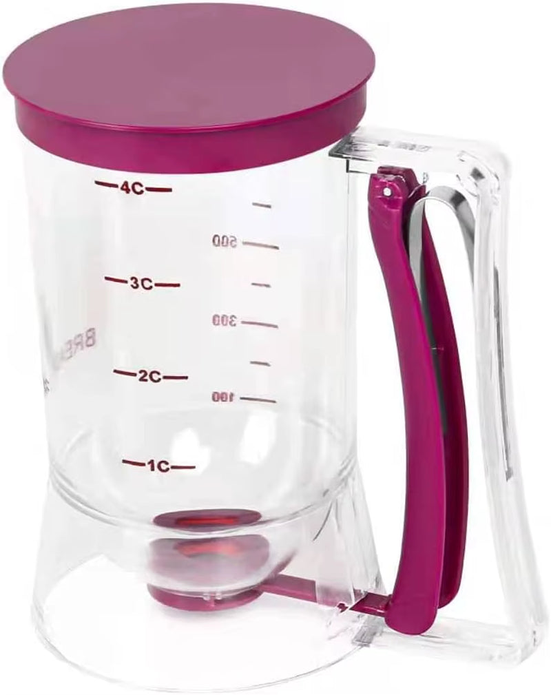 Batter Separator and Dispenser for Cupcakes, Pancakes, Cookies, Cakes, Waffles, and Cream - Professional Measuring Cup for Kitchen Baking Tools